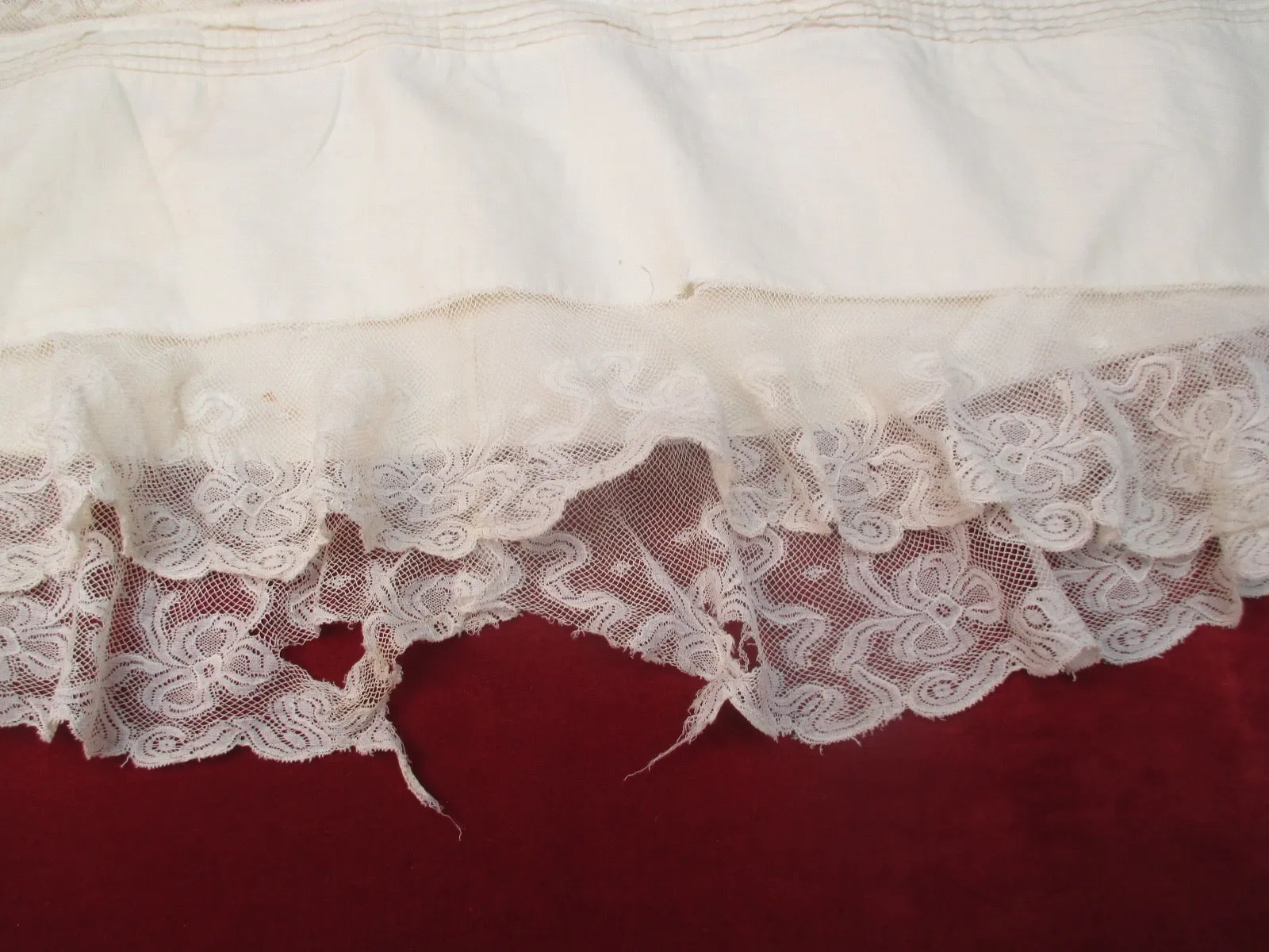 Antique Victorian Lace petticoat Bottom