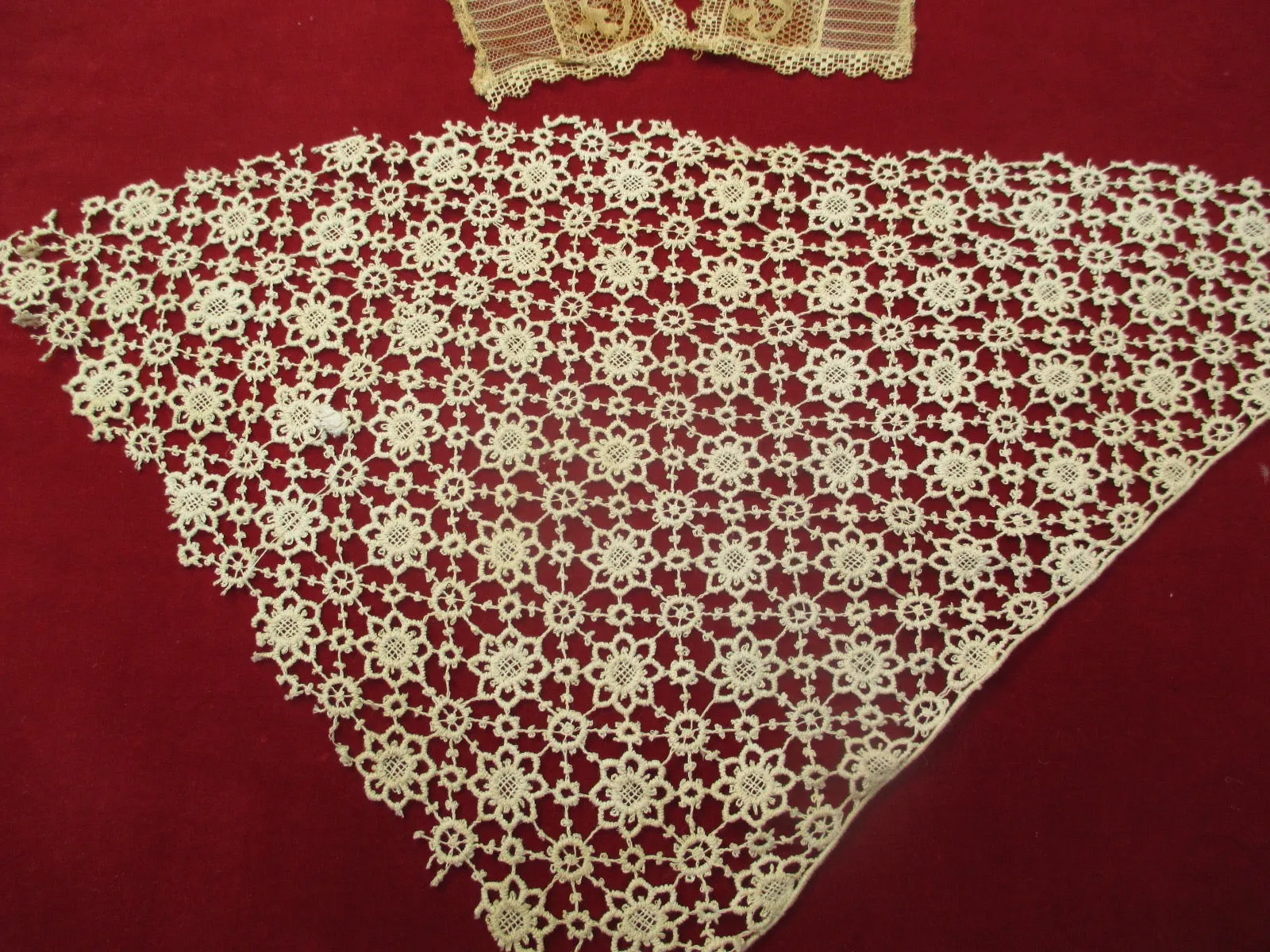 Antique Victorian lace pieces lot of 2