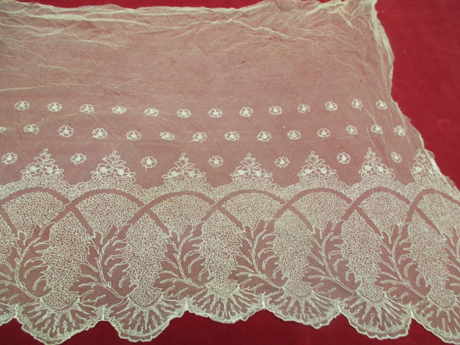 Antique Victorian Limerick Lace Panel