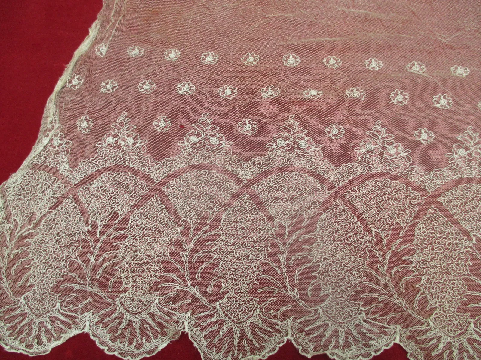 Antique Victorian Limerick Lace Panel