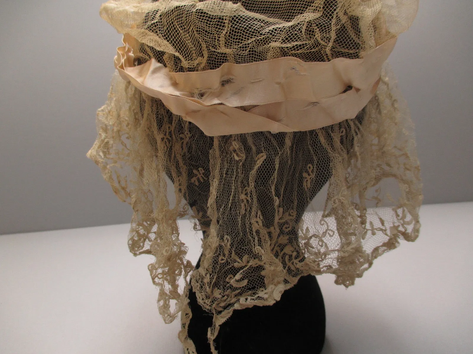 Antique Victorian Net Lace Day Cap
