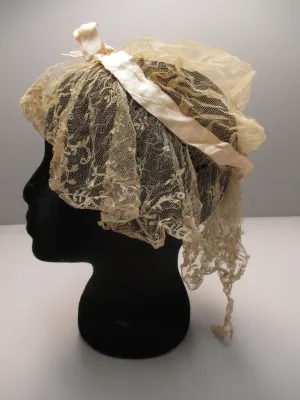 Antique Victorian Net Lace Day Cap