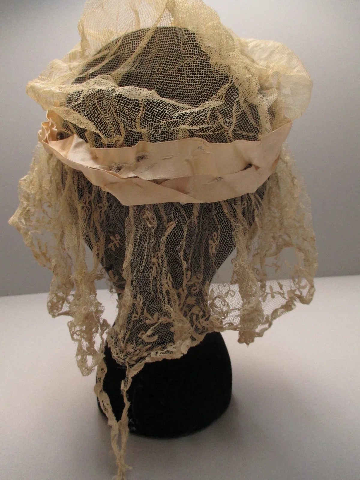 Antique Victorian Net Lace Day Cap