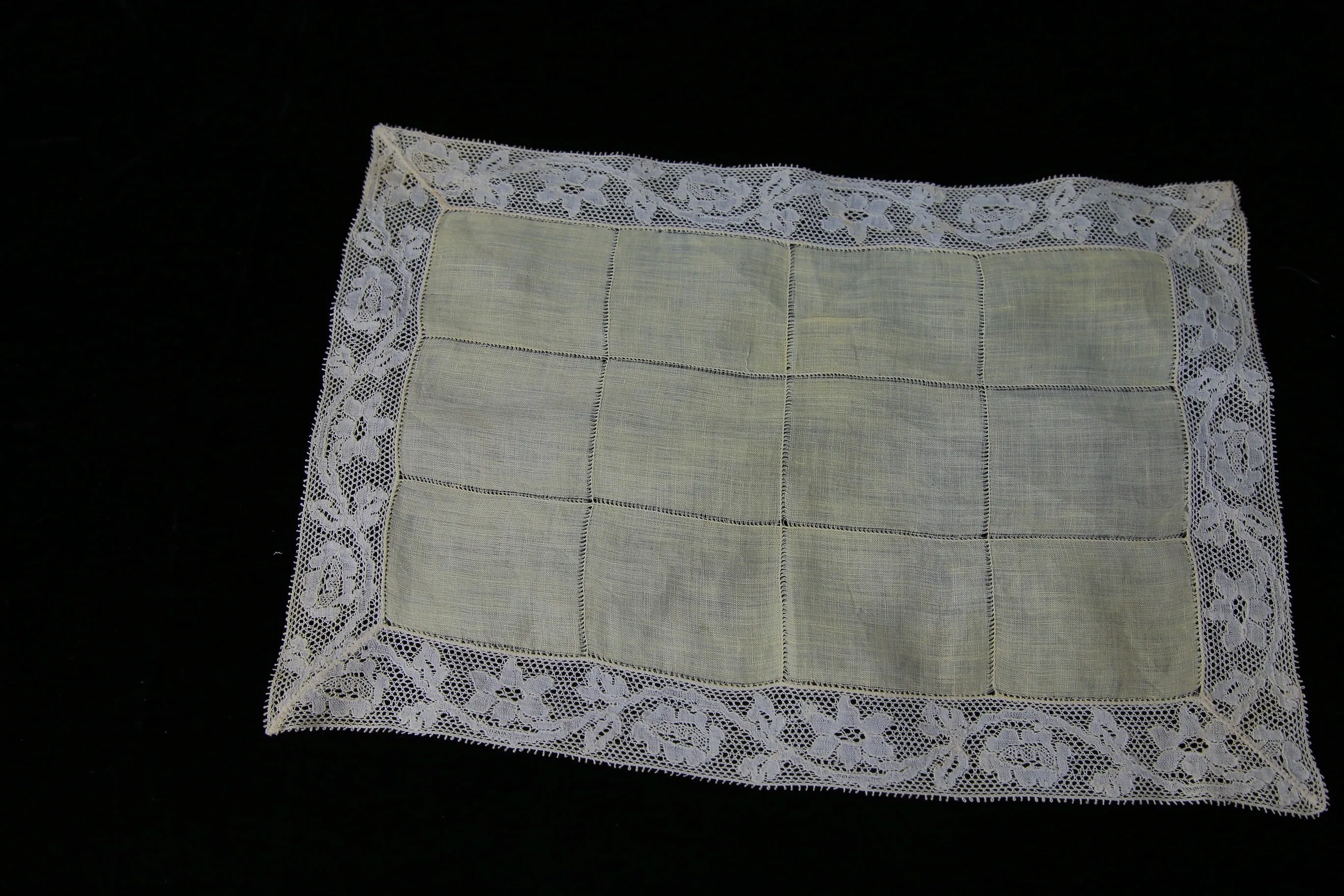 Antique Victorian openwork lace placemat