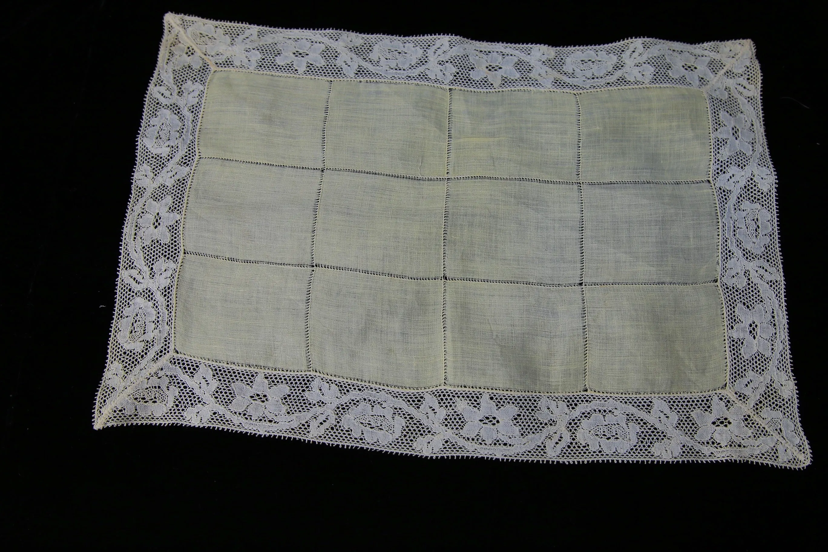 Antique Victorian openwork lace placemat