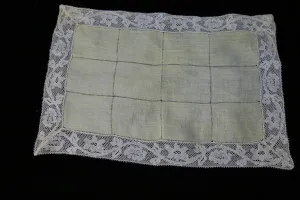Antique Victorian openwork lace placemat