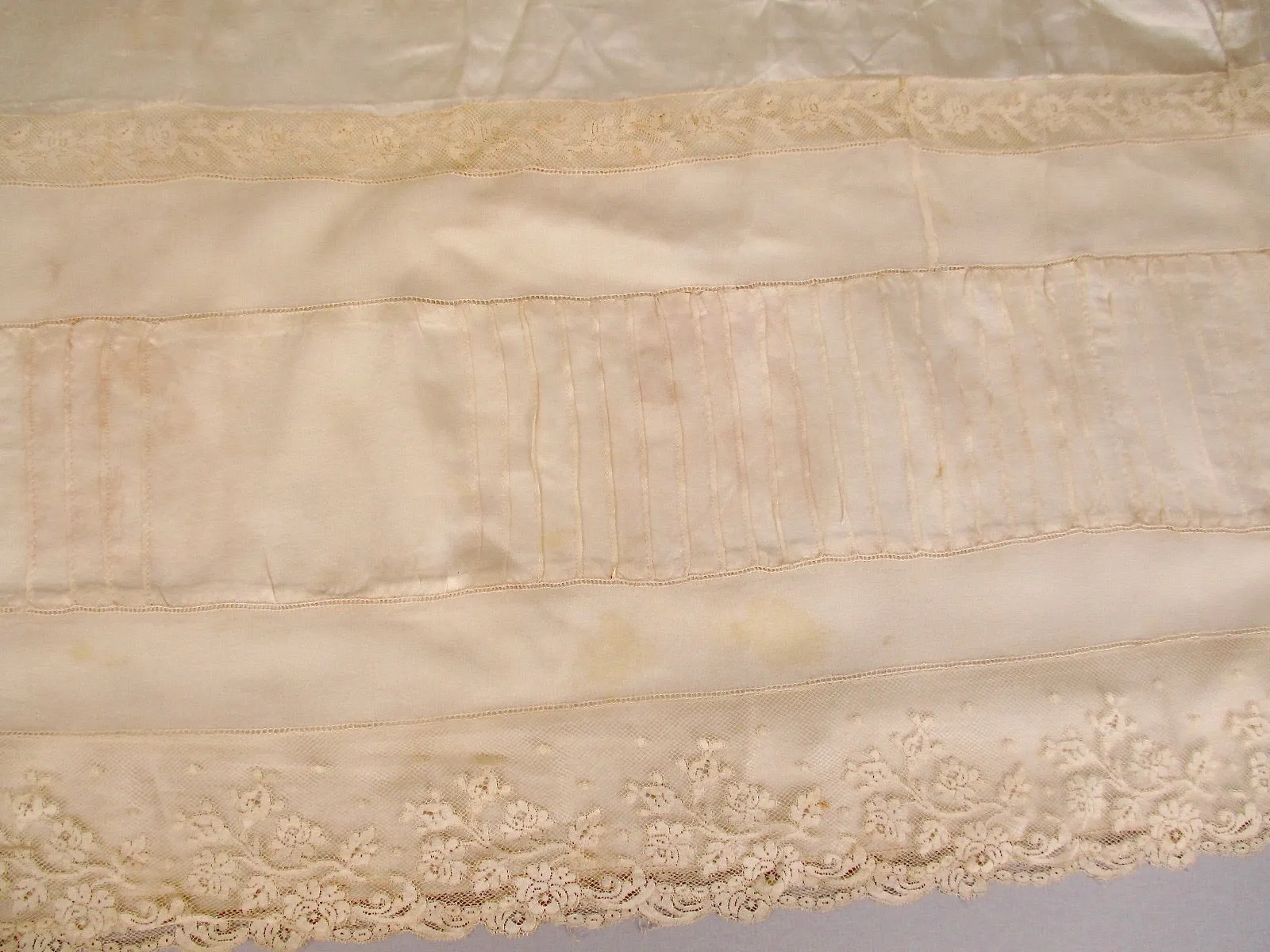 Antique Victorian Silk Lace Petticoat Remnant