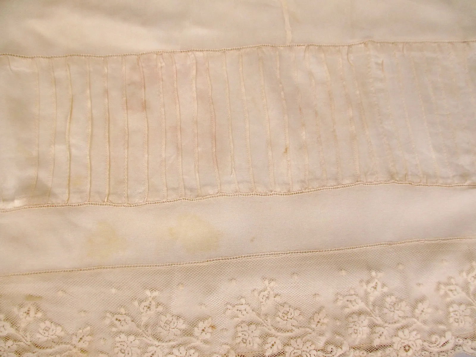 Antique Victorian Silk Lace Petticoat Remnant