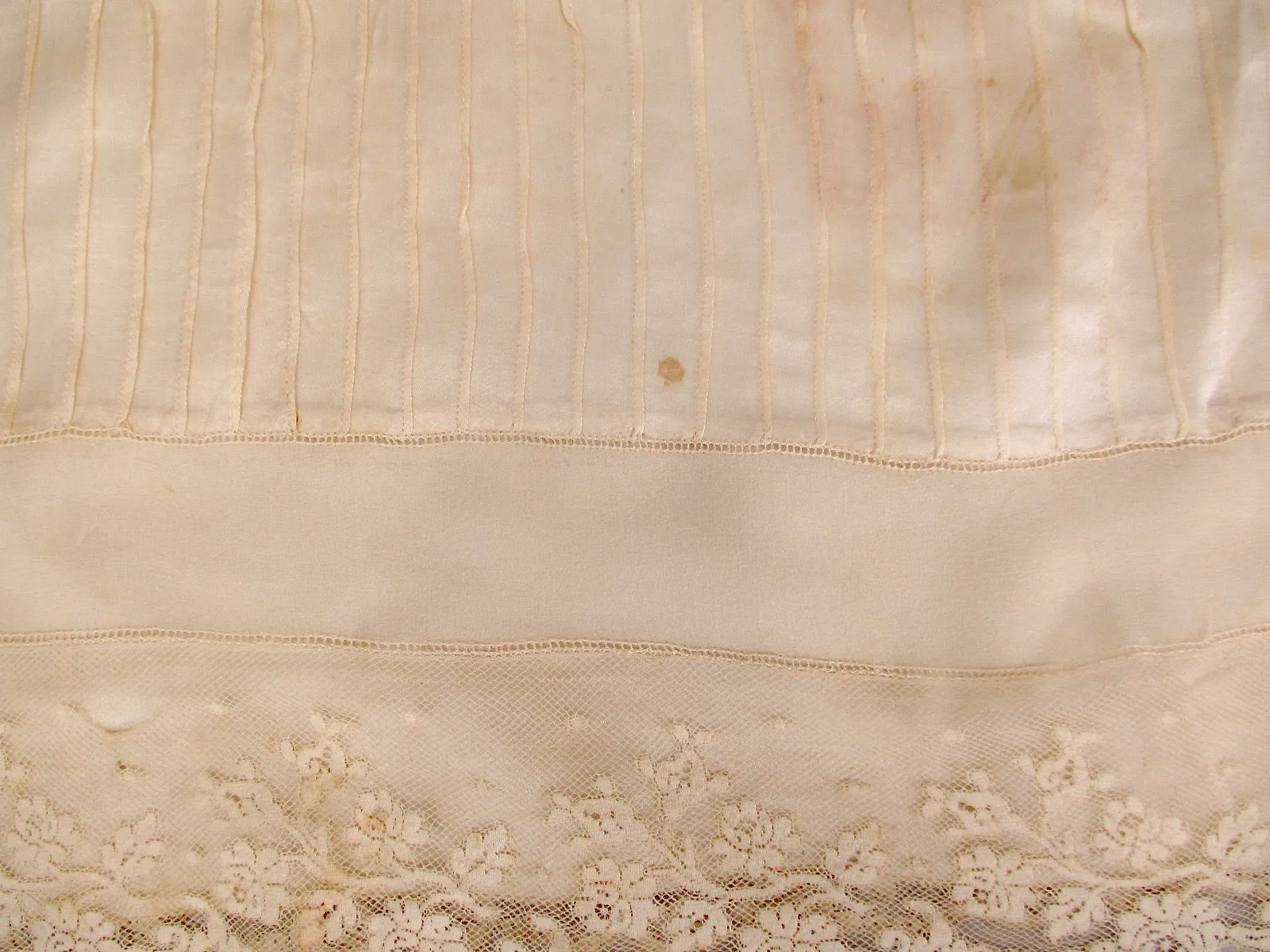 Antique Victorian Silk Lace Petticoat Remnant