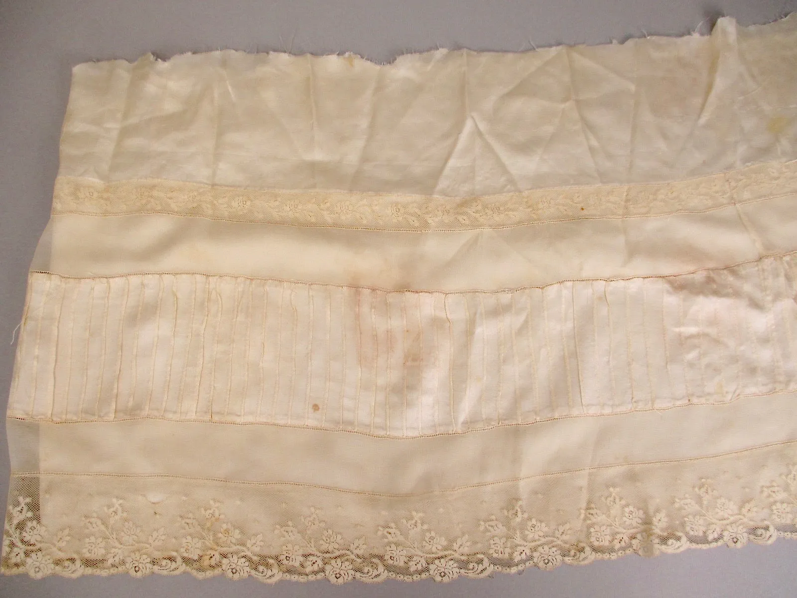 Antique Victorian Silk Lace Petticoat Remnant