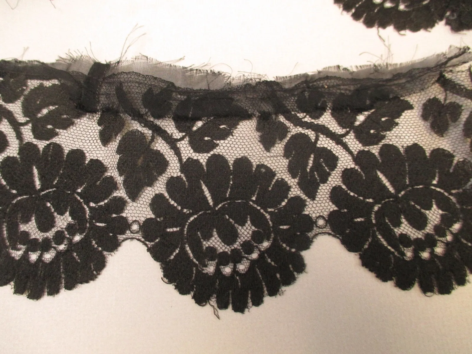 Antique Victorian Spanish lace Flounce