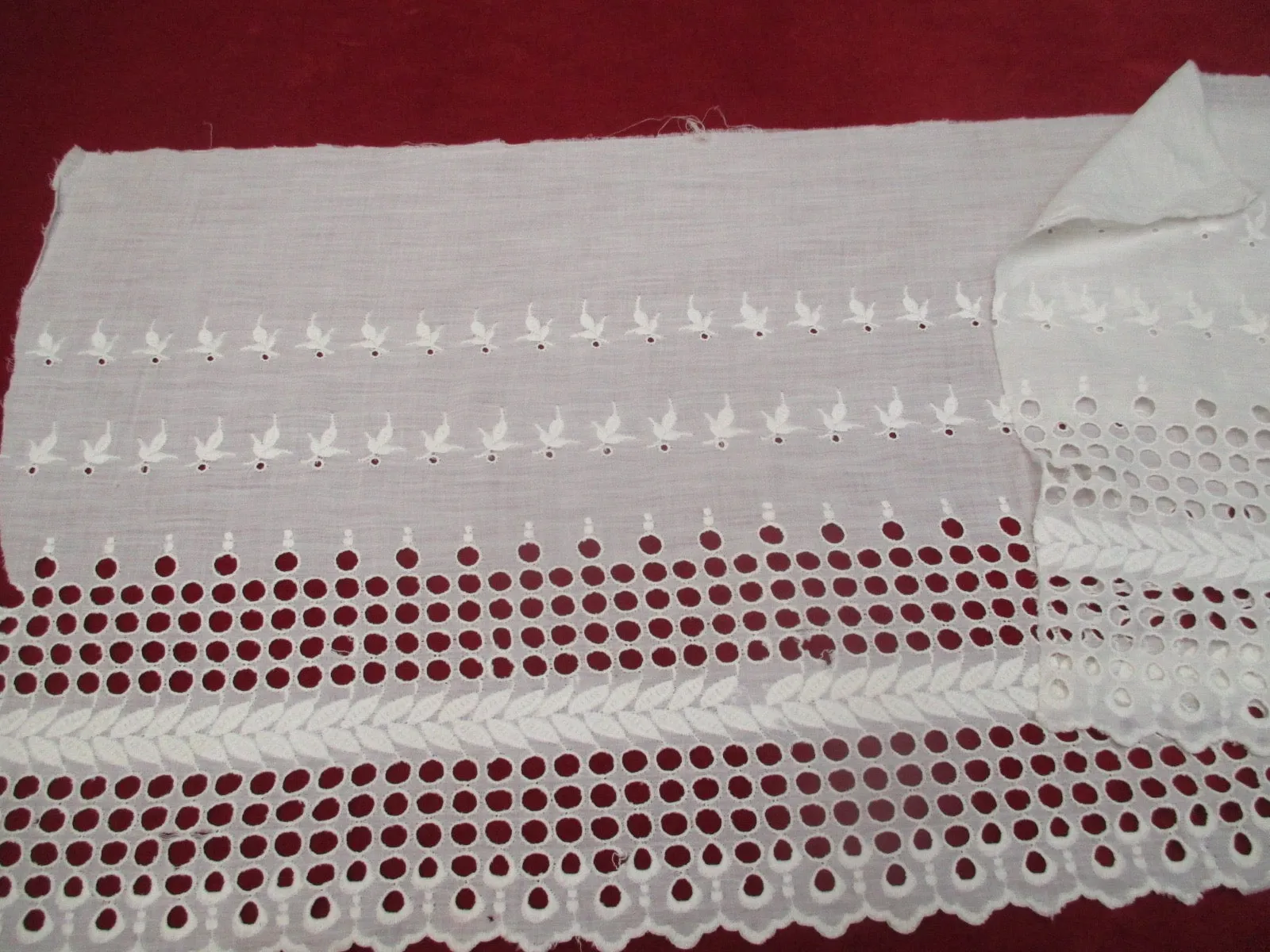 Antique Victorian Wide Eyelet lace trim