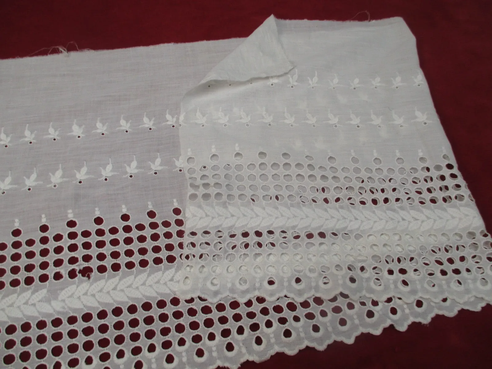 Antique Victorian Wide Eyelet lace trim