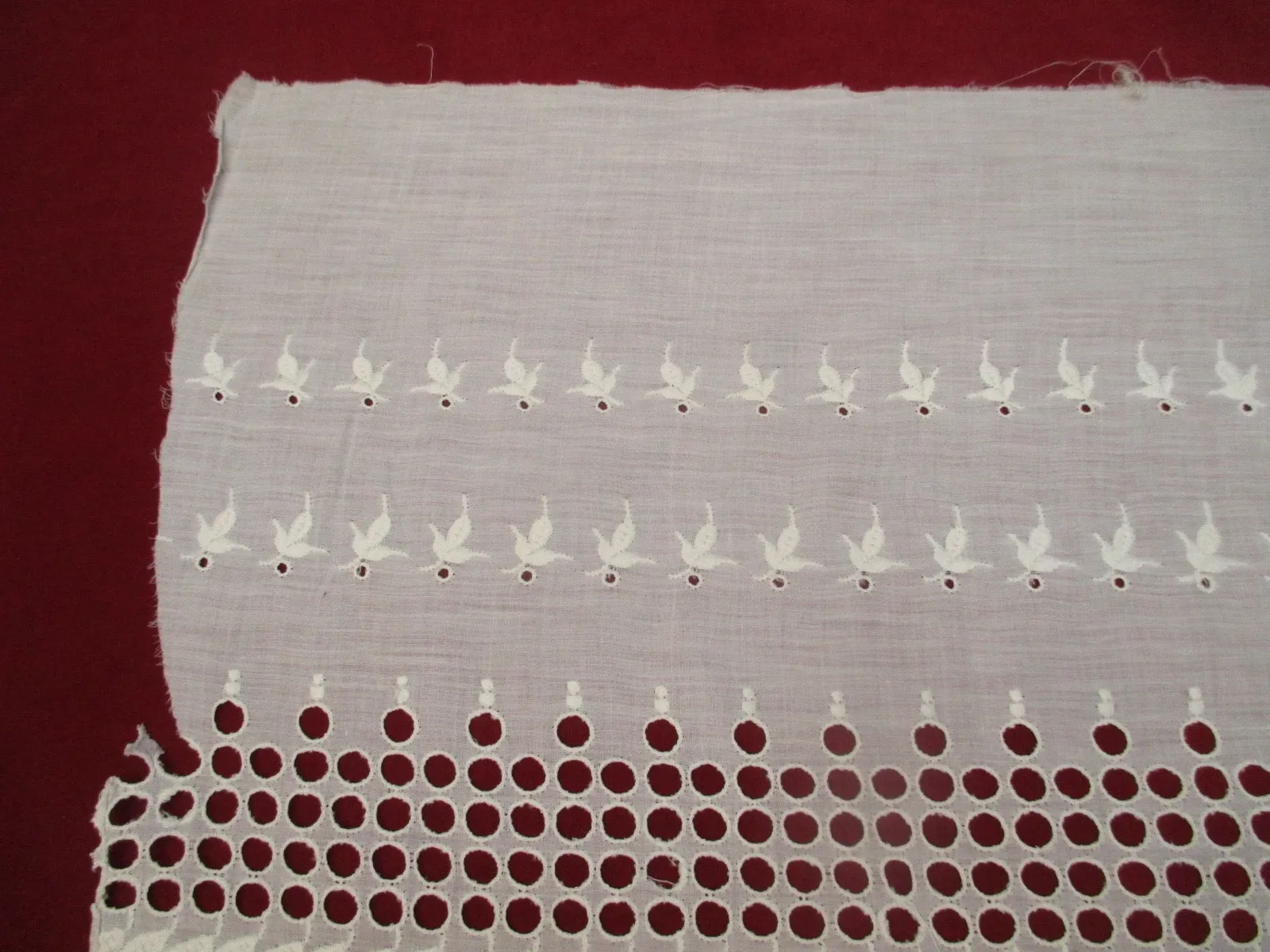 Antique Victorian Wide Eyelet lace trim