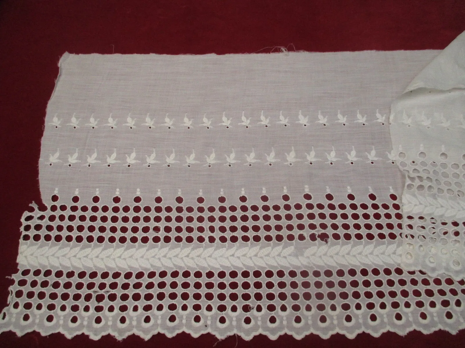 Antique Victorian Wide Eyelet lace trim