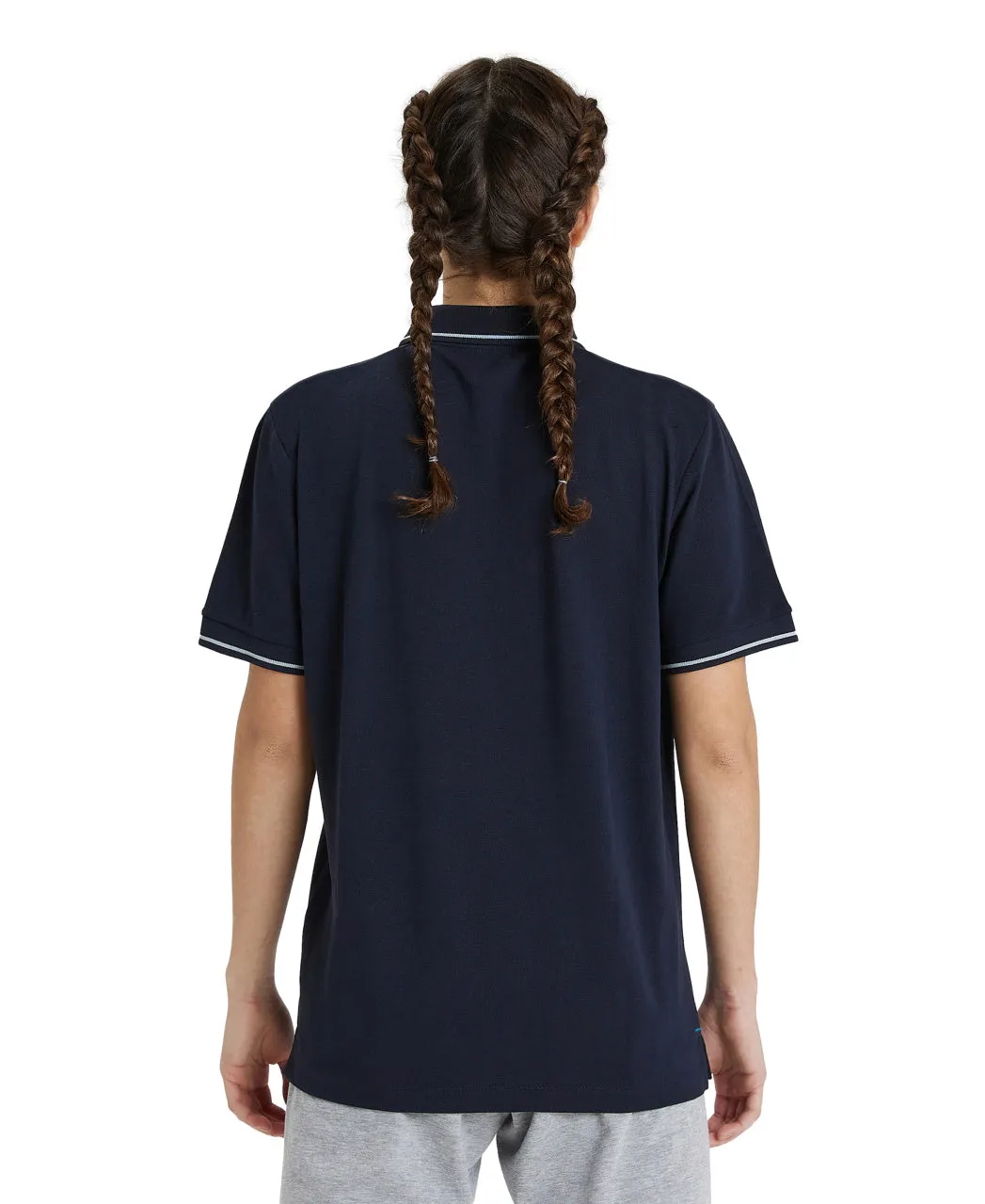 Arena Team Unisex Solid Cotton Polo Shirt - Navy