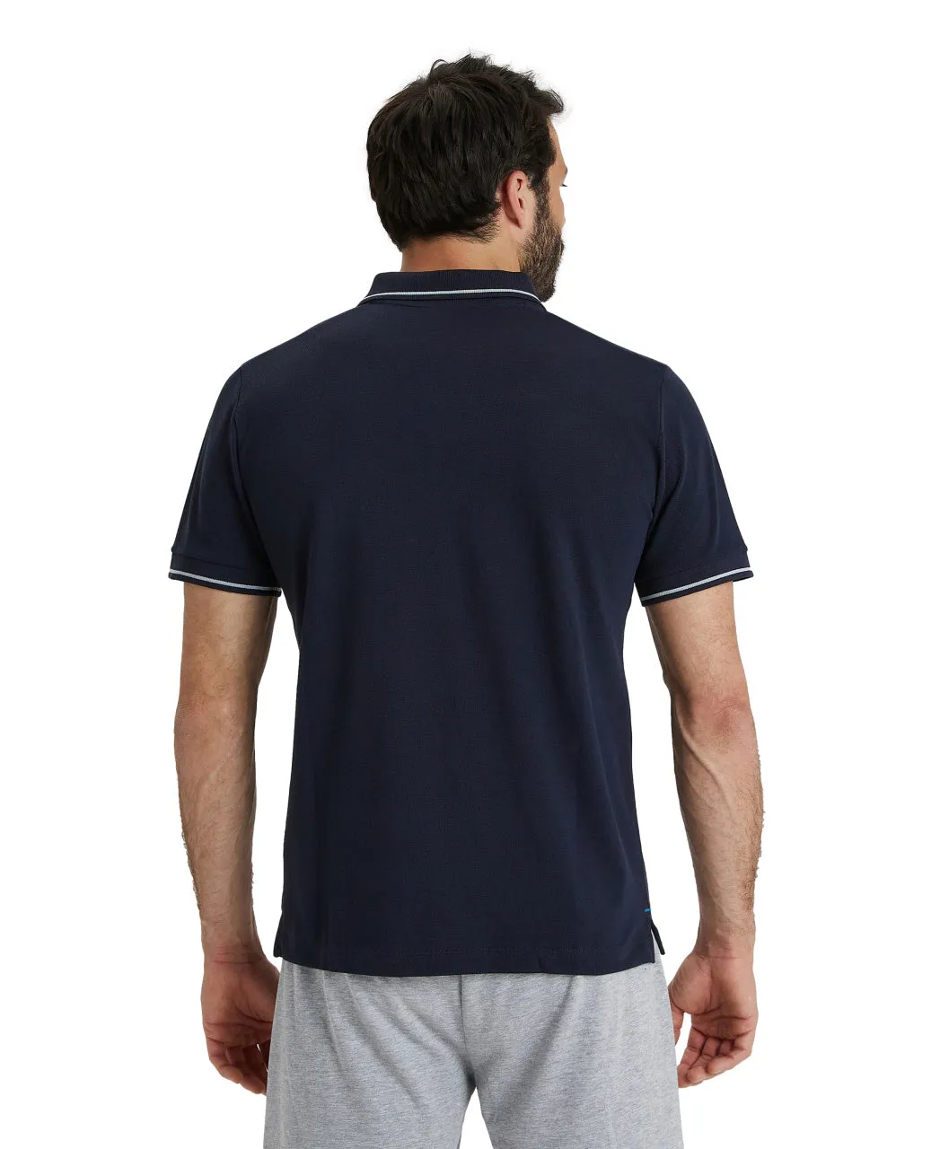 Arena Team Unisex Solid Cotton Polo Shirt - Navy
