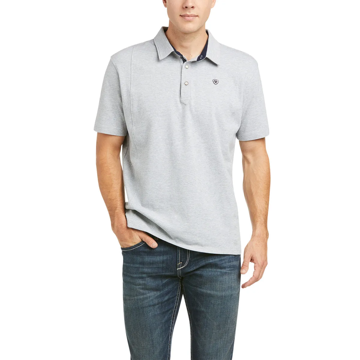 Ariat Men's Medal Polo - Heather Grey