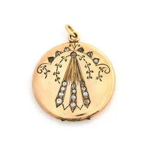 Art Deco Fan Locket