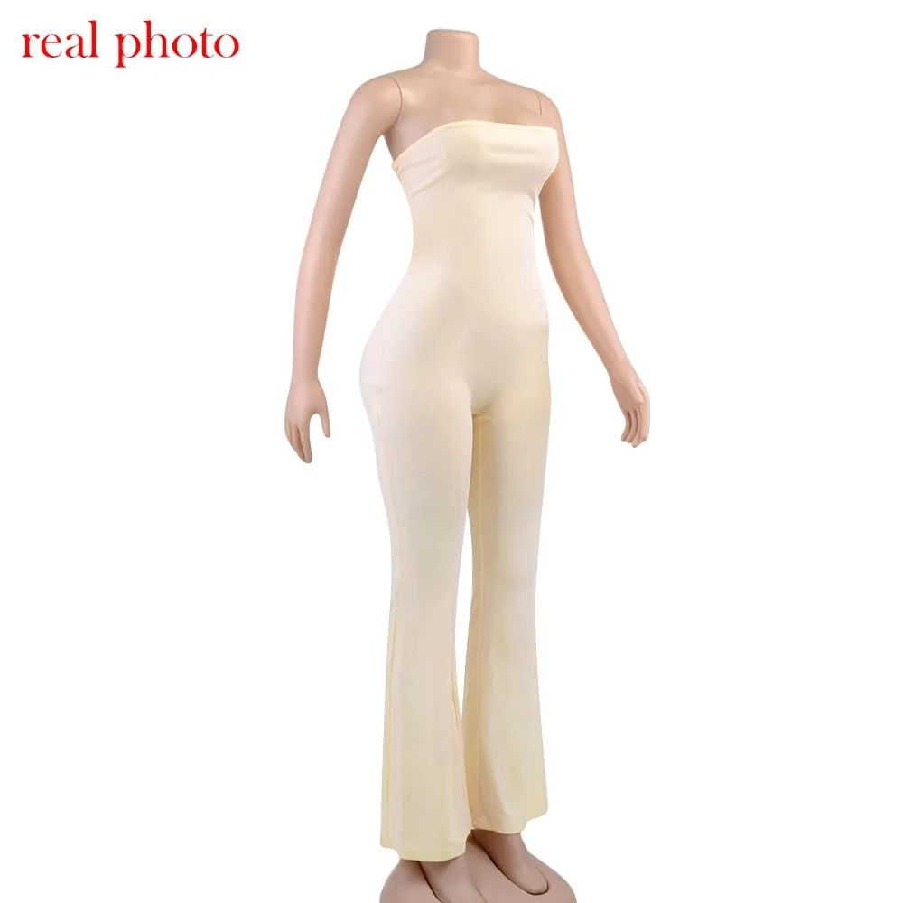 Backless Elegant Strapless Jumpsuit