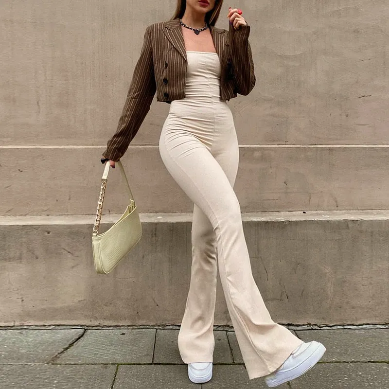 Backless Elegant Strapless Jumpsuit
