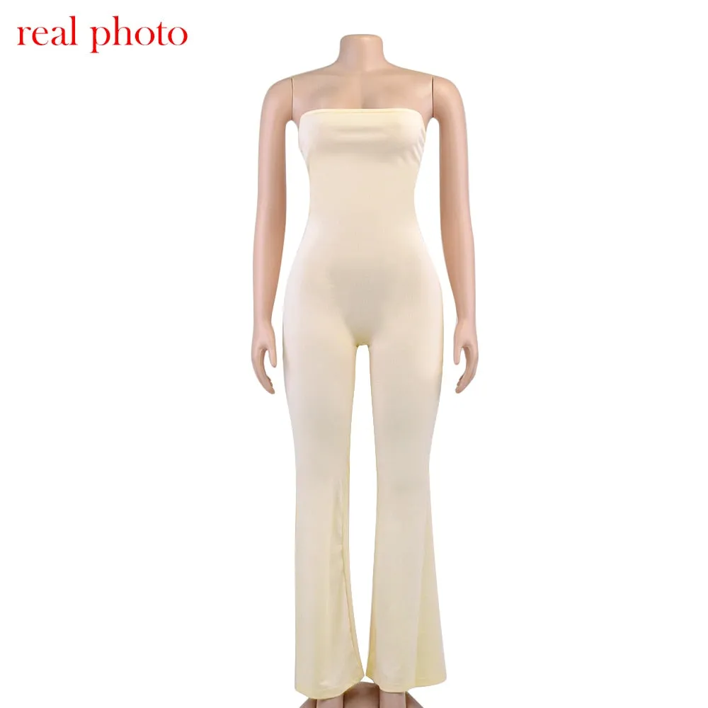 Backless Elegant Strapless Jumpsuit