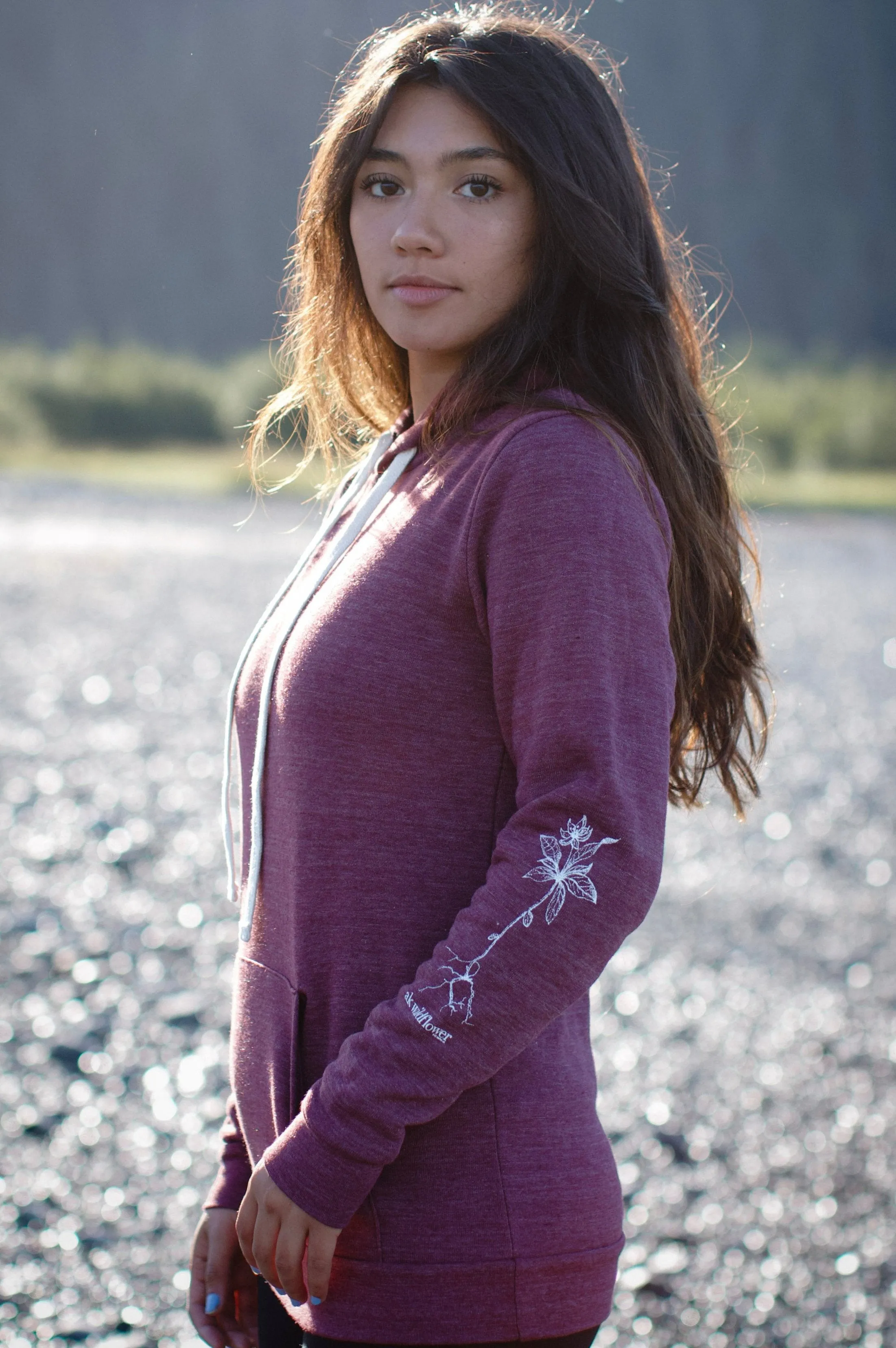 Beach Rose AK Wildflower Triblend Pullover Hoody $68.00