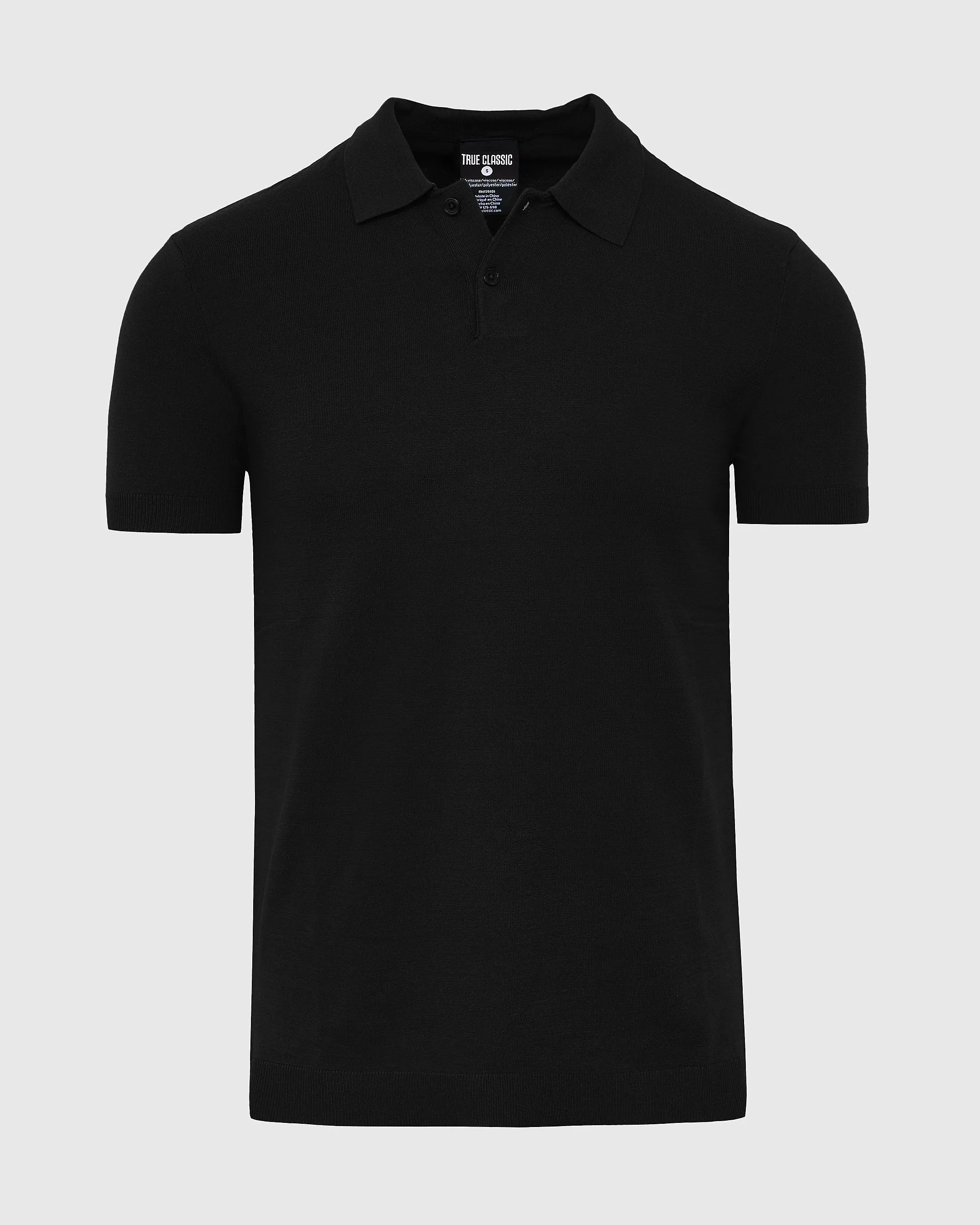 Black Short Sleeve Sweater Polo 2.0