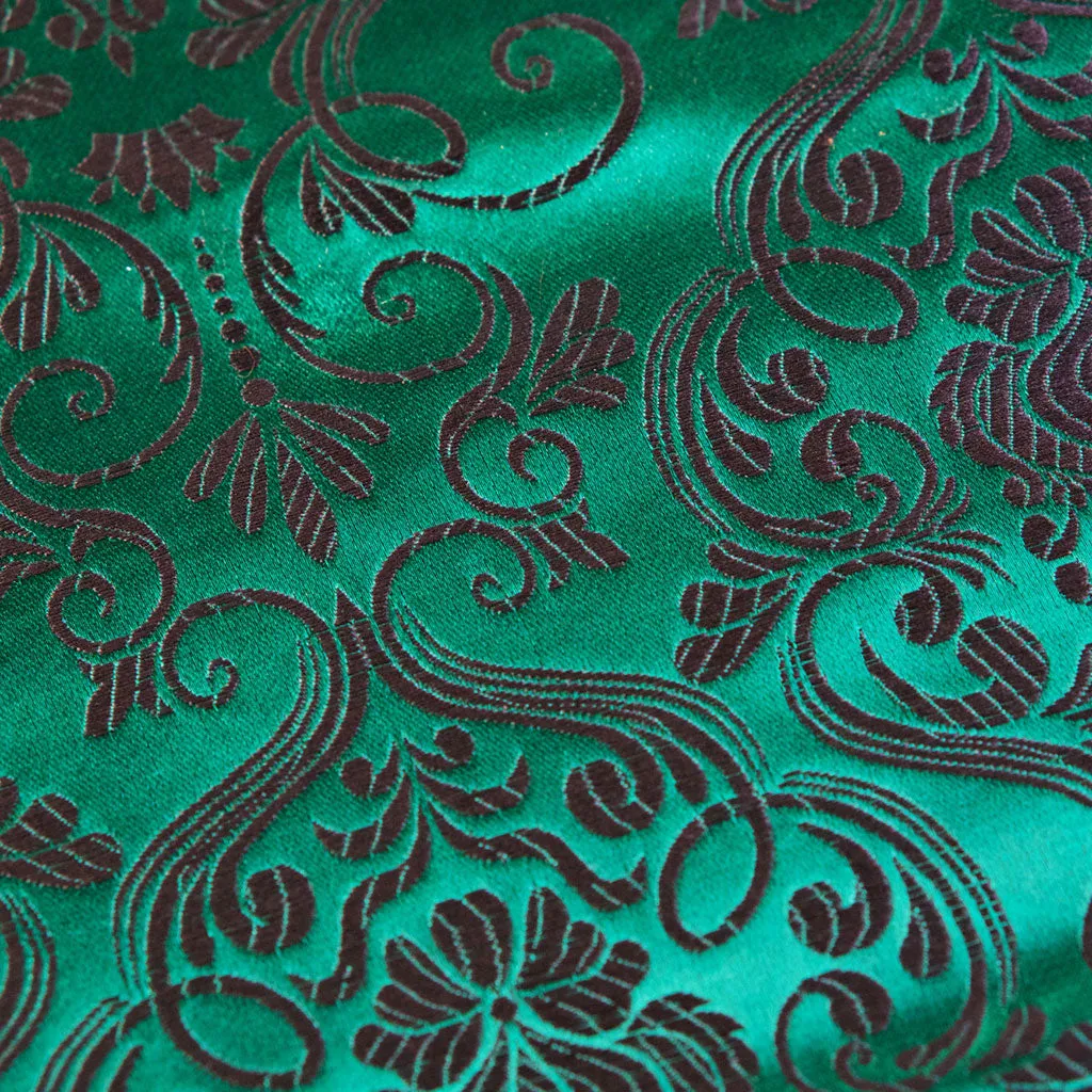 Brocade Royal, Emerald Black