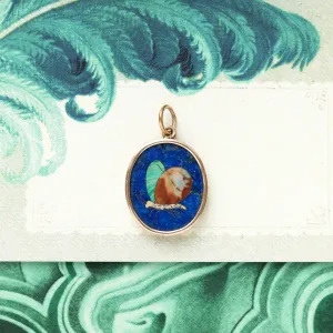 C.1880. Pietra Dura Butterfly Pendant