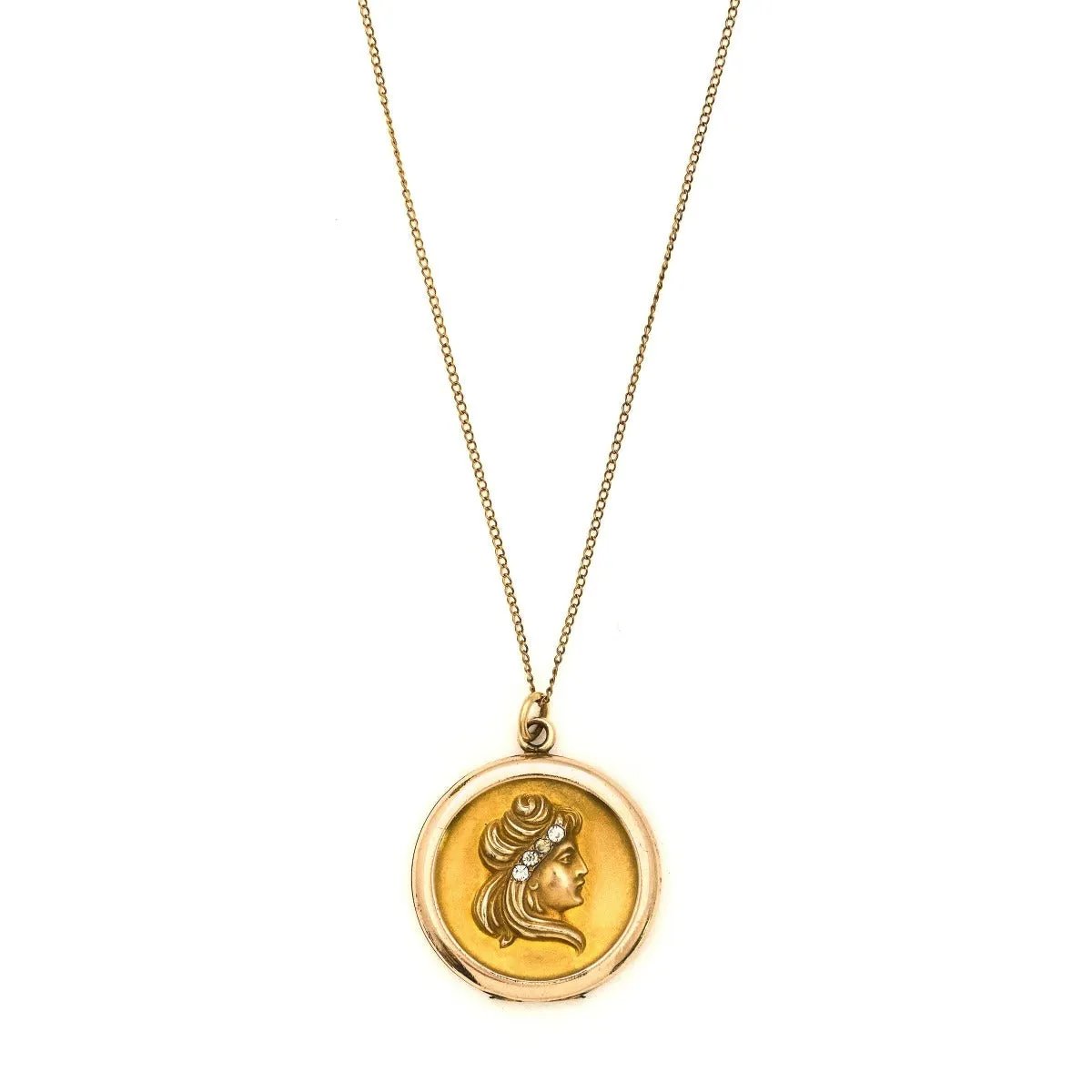 Cameo Lady Antique  Locket
