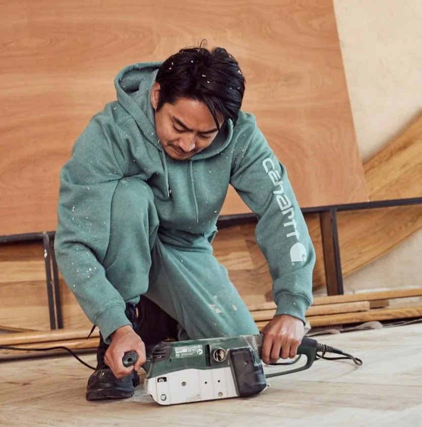 Carhartt sleeve logo - Sea Pine Heather K288 GE1