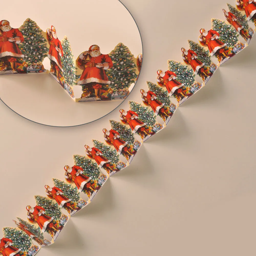Christmas Paper Frieze: Santa & Tree