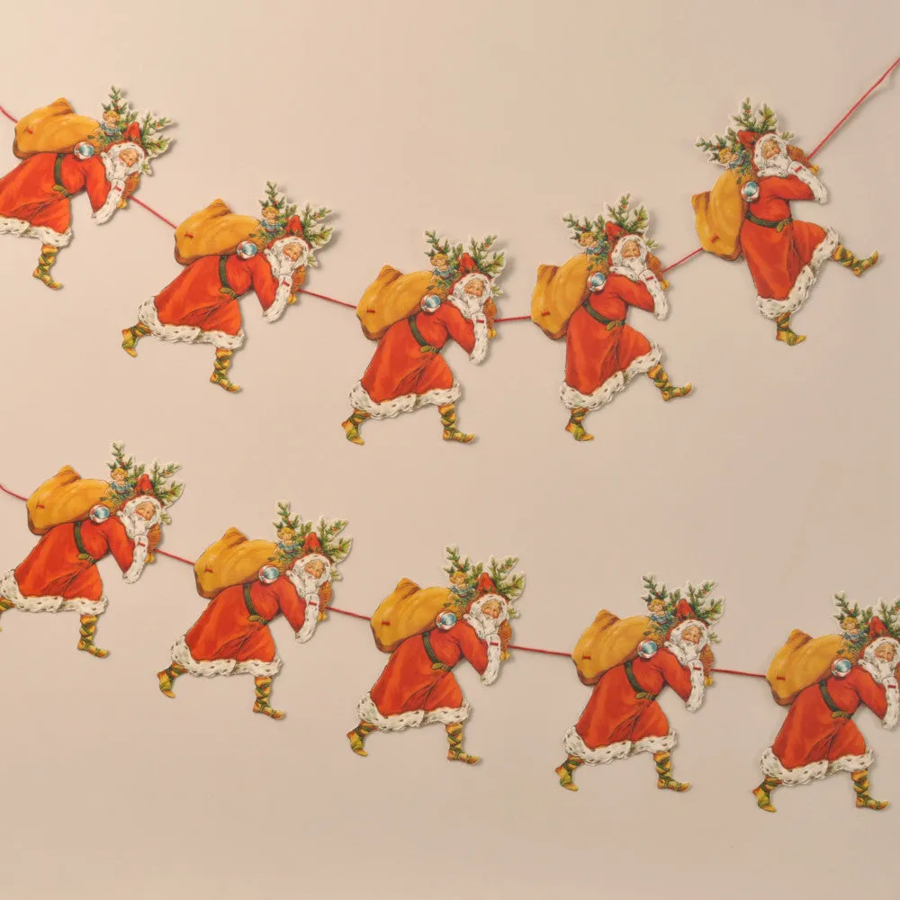 Christmas Paper Garland: Father Christmas