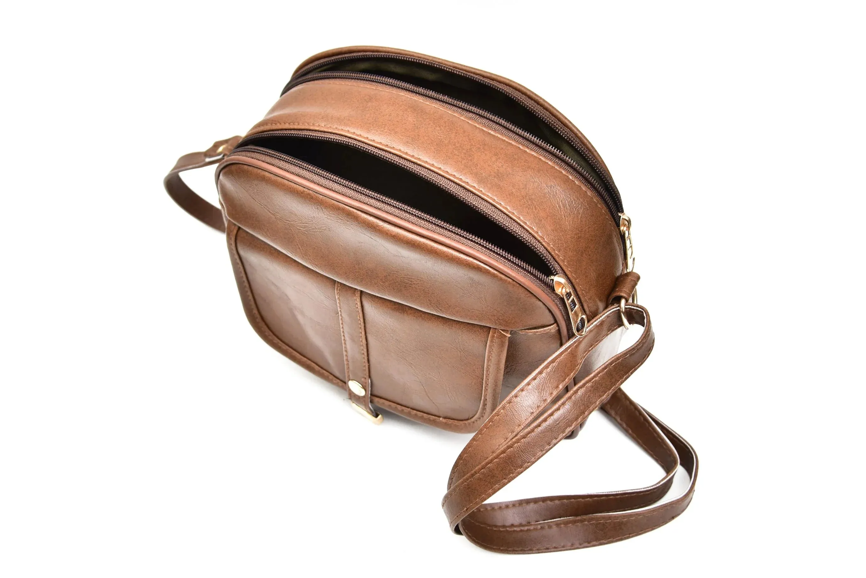 Classy Leather Customized Chain Sling Bag   Men's Wallet (Women's Combo) (Brown Peach)