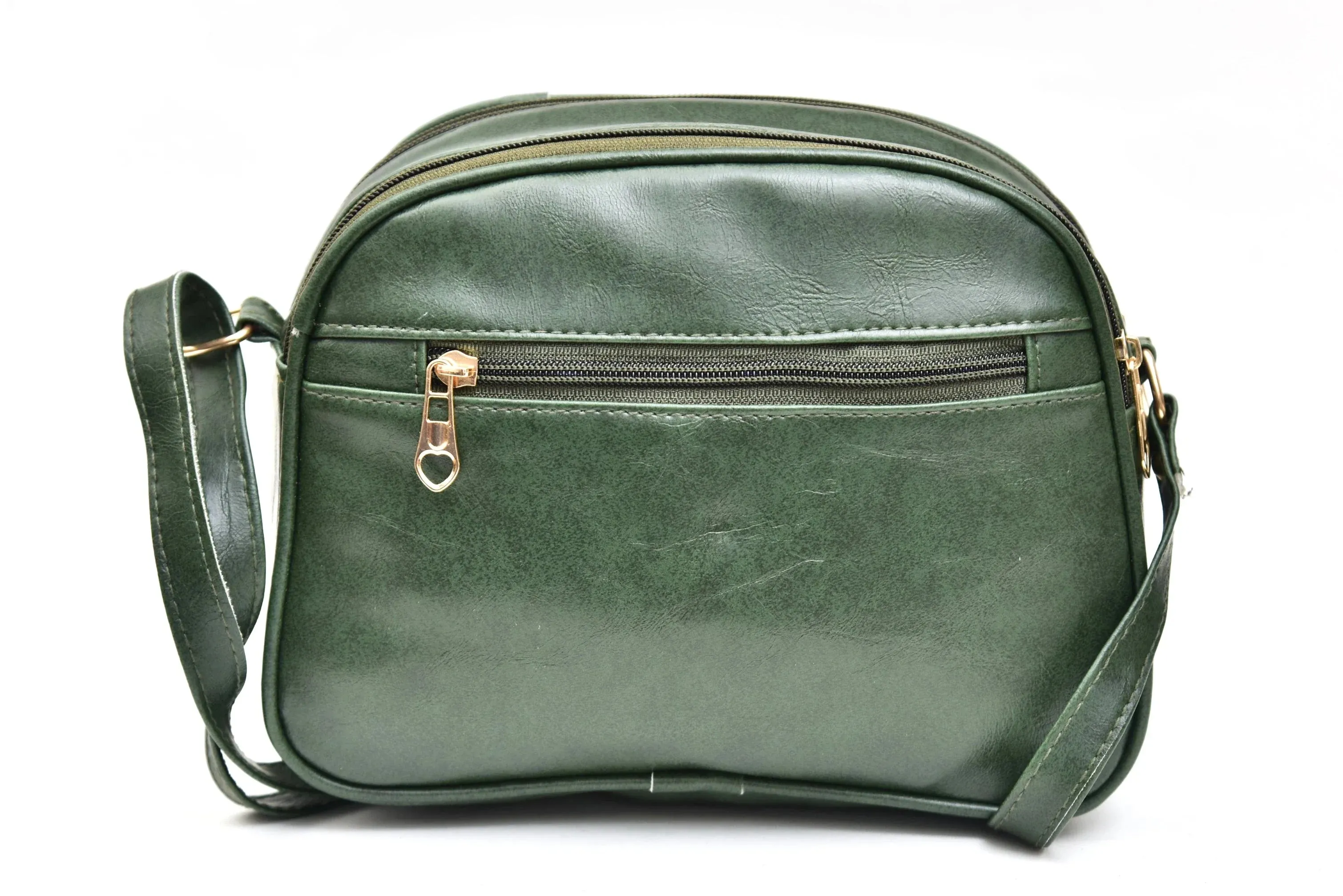Classy Leather Customized Chain Sling Bag   Men's Wallet (Women's Combo) (Green Light Pink)