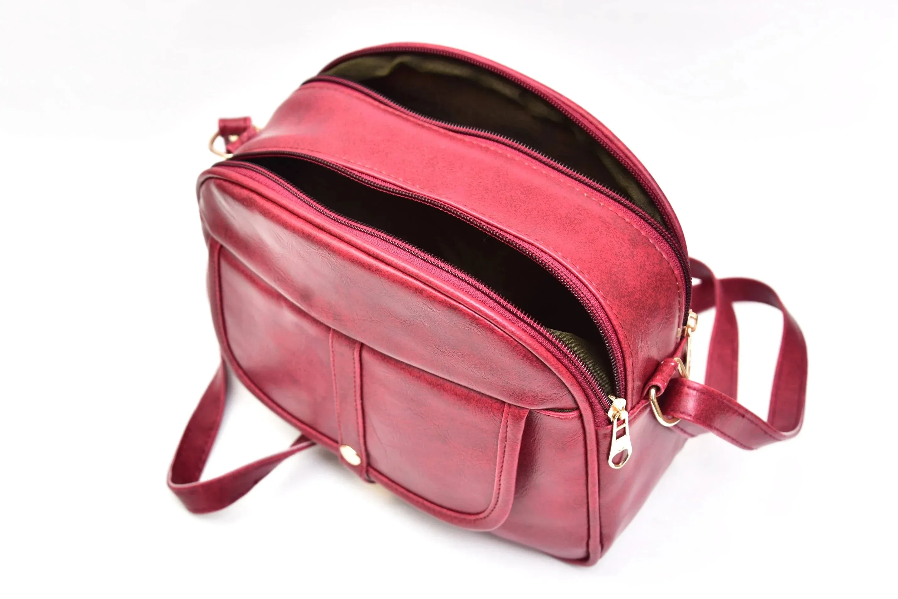 Classy Leather Customized Chain Sling Bag   Men's Wallet (Women's Combo) (Maroon Black)