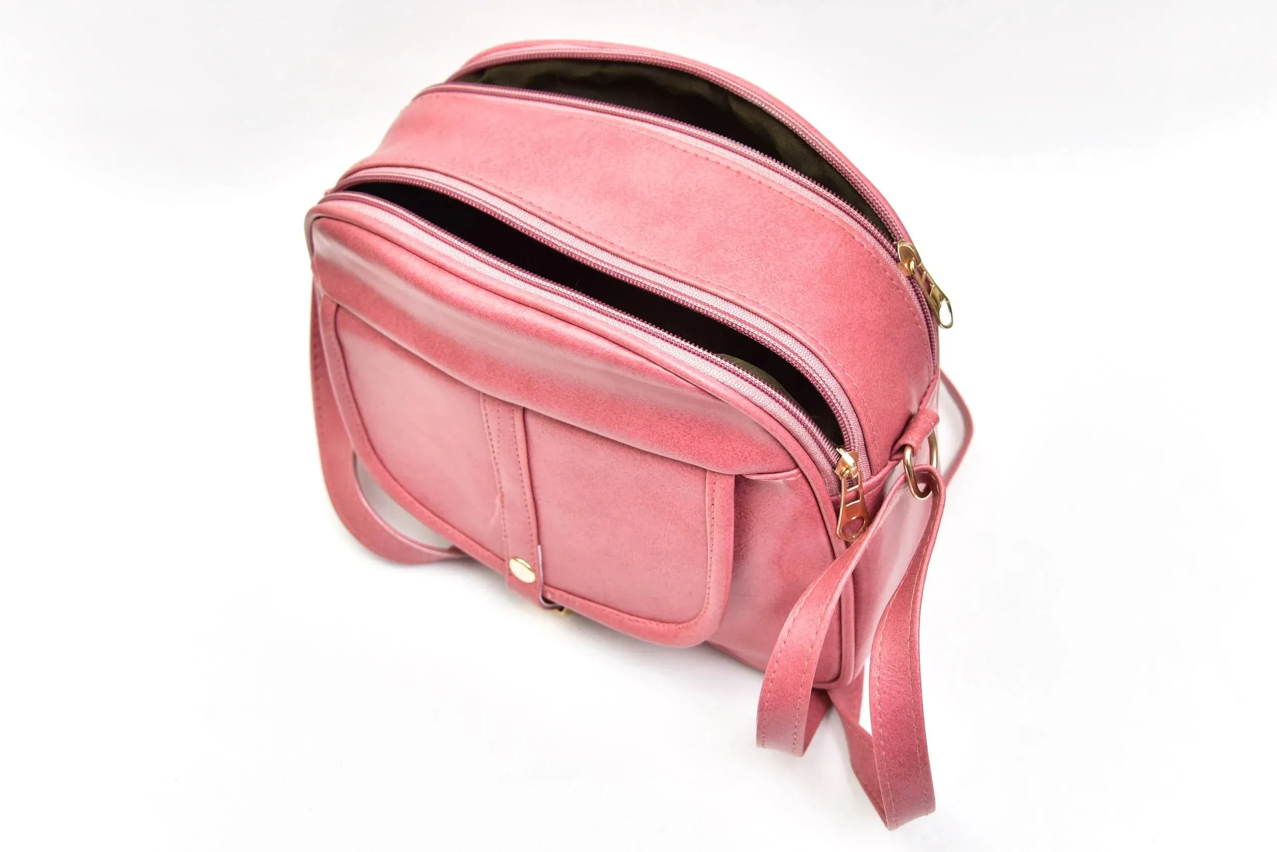 Classy Leather Customized Chain Sling Bag   Men's Wallet (Women's Combo) (Peach Maroon)