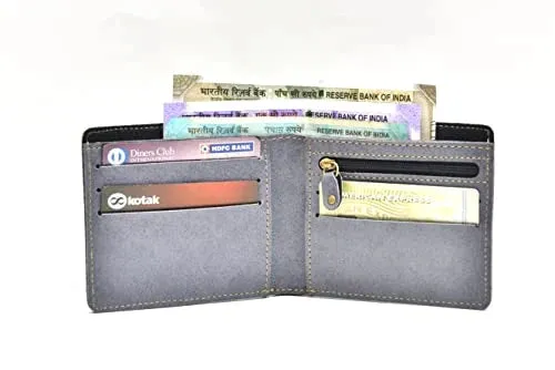 Classy Leather Customized Chained Sling Bag Round   Men's Wallet - Light Pink Grey