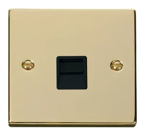Click Deco VPBR125BK Victorian Single Secondary Telephone Outlet - Polished Brass (Black)