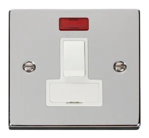 Click Deco VPCH652WH Victorian 13A DP Switched Fused Spur   Neon - Polished Chrome (White)