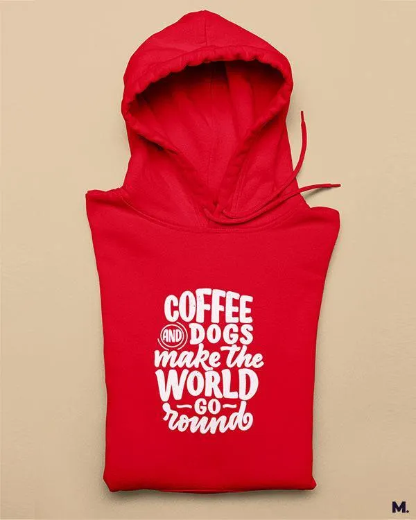 Coffee and dogs printed hoodies