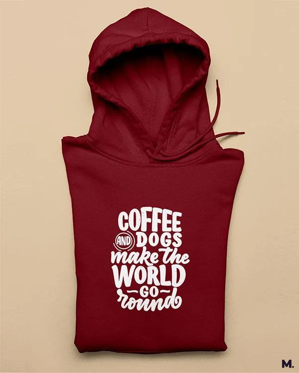 Coffee and dogs printed hoodies
