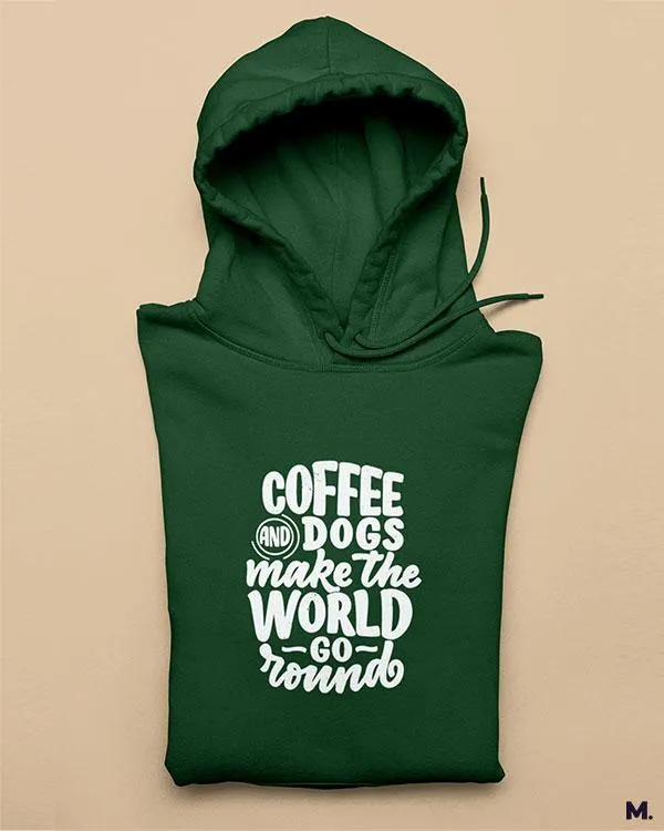 Coffee and dogs printed hoodies