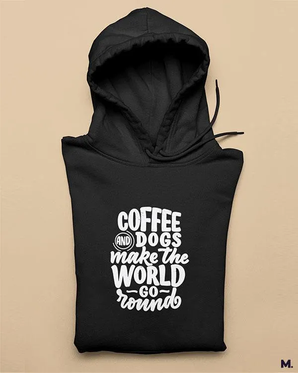 Coffee and dogs printed hoodies