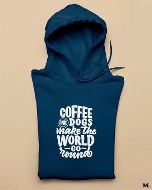 Coffee and dogs printed hoodies