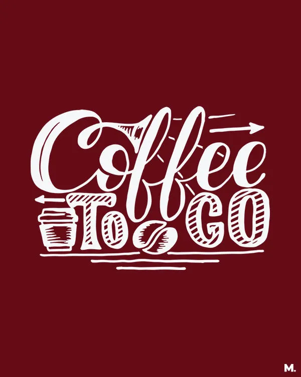 Coffee to go printed hoodies