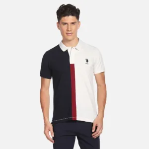 Colour Block Cotton Polo Shirt