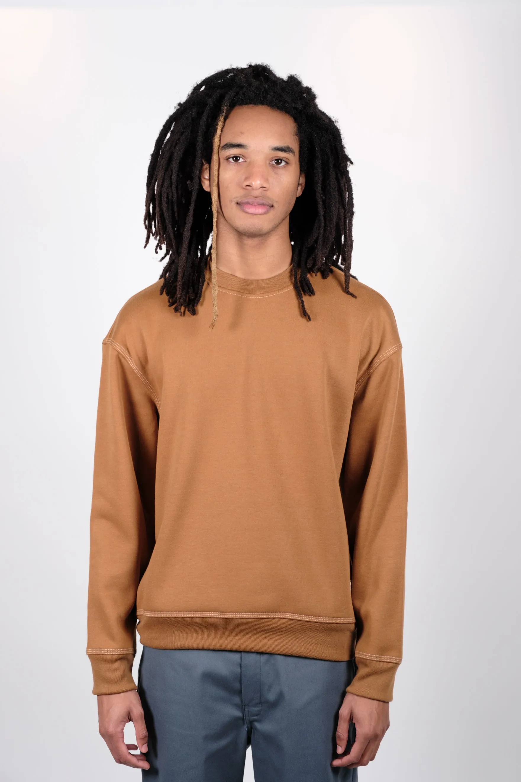 Contrast Stitch Crewneck Sweatshirt