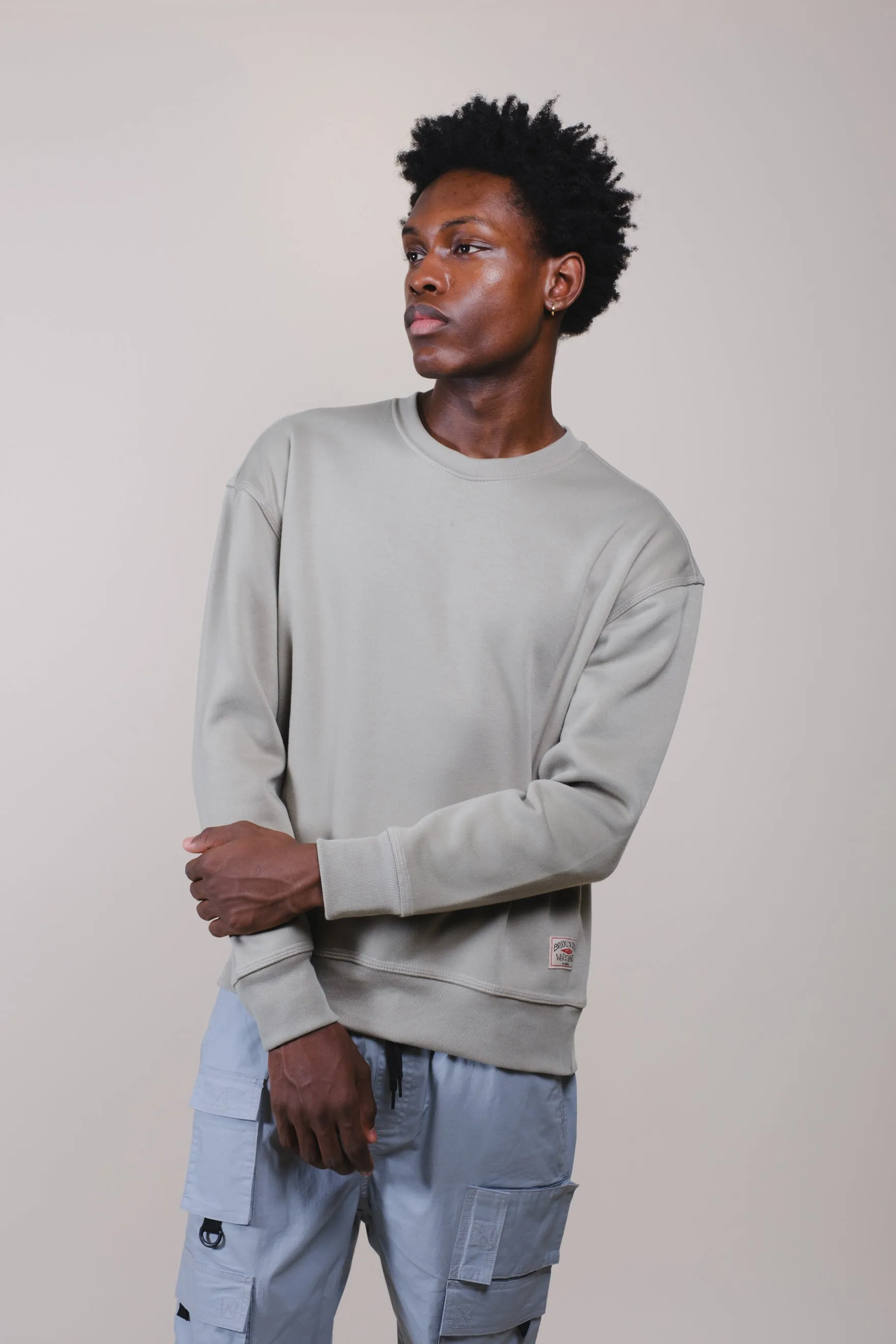 Contrast Stitch Crewneck Sweatshirt